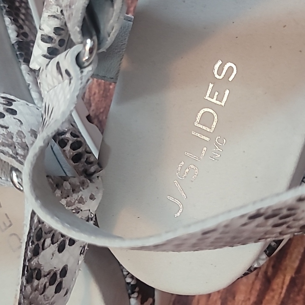 J/Slides Python Leather Sandals - Picture 7 of 12